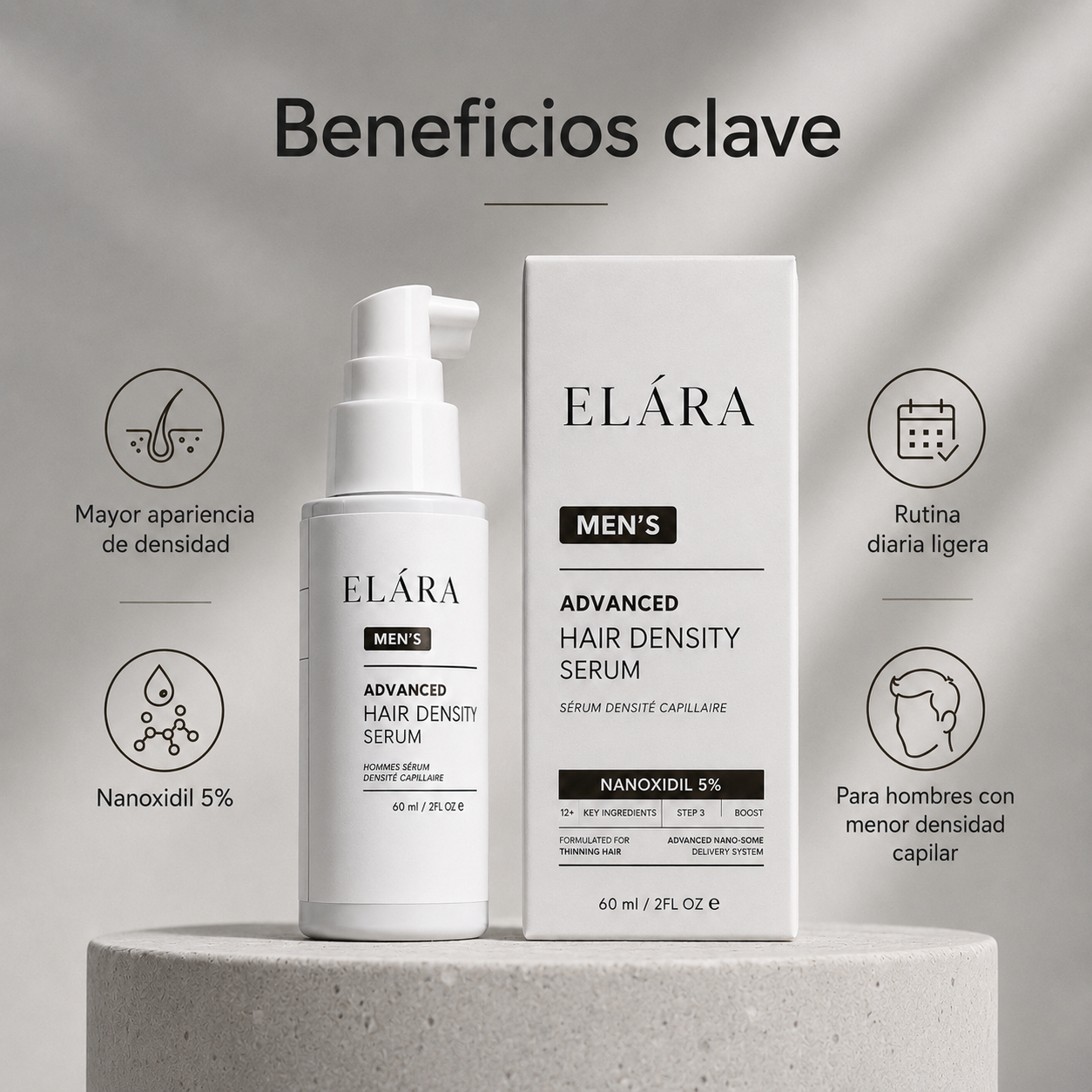 ELÁRA MEN’S Sérum de Densidad Capilar con Nanoxidil 5%
