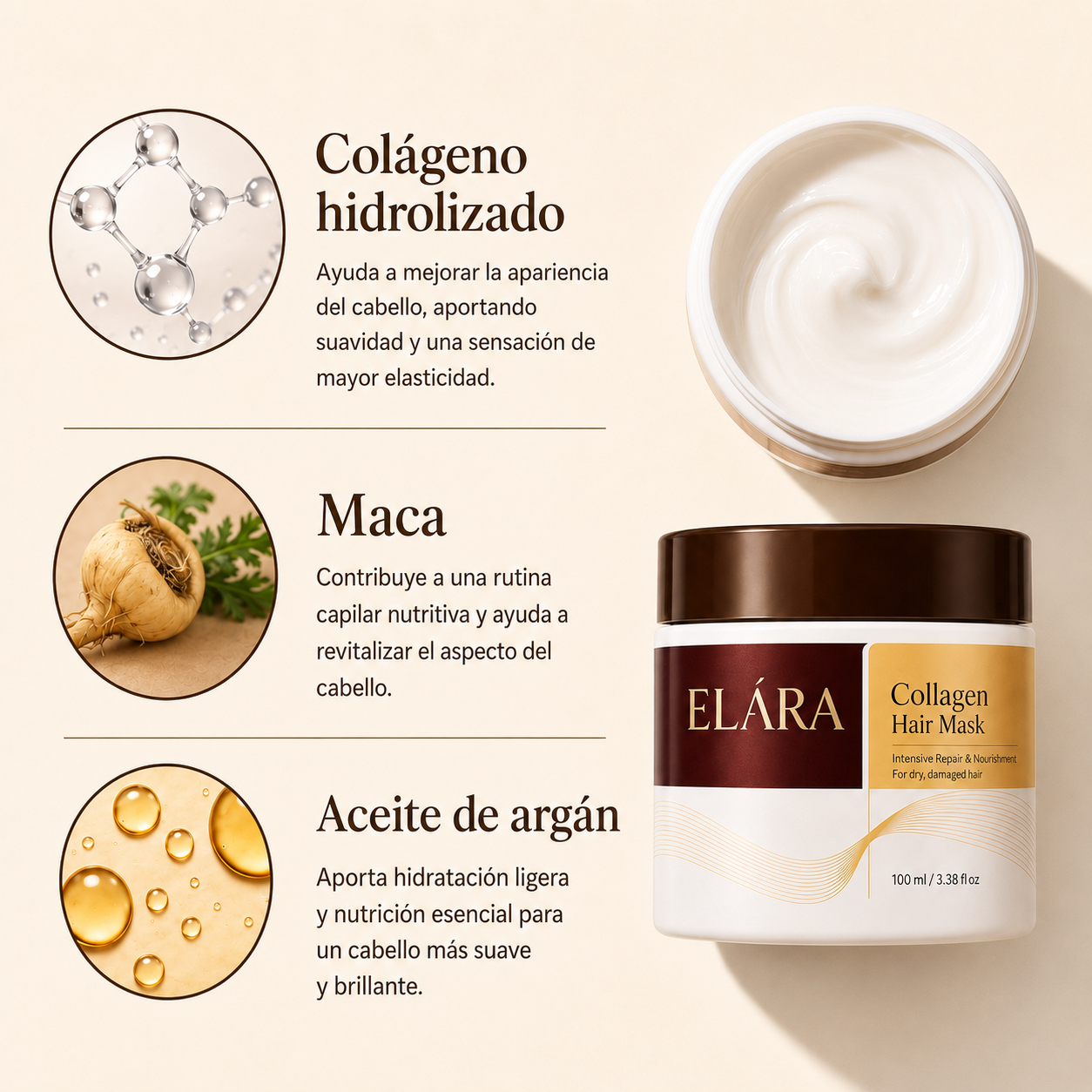 ELÁRA™ Mascarilla Capilar de Colágeno