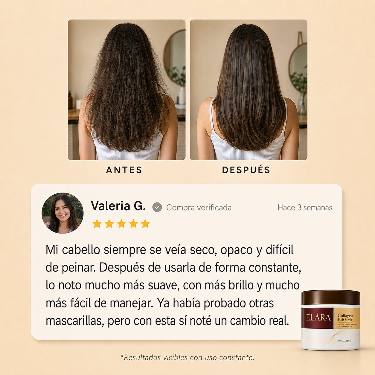 ELÁRA™ Mascarilla Capilar de Colágeno